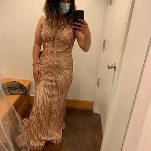 Elgante, sparkly long dress.